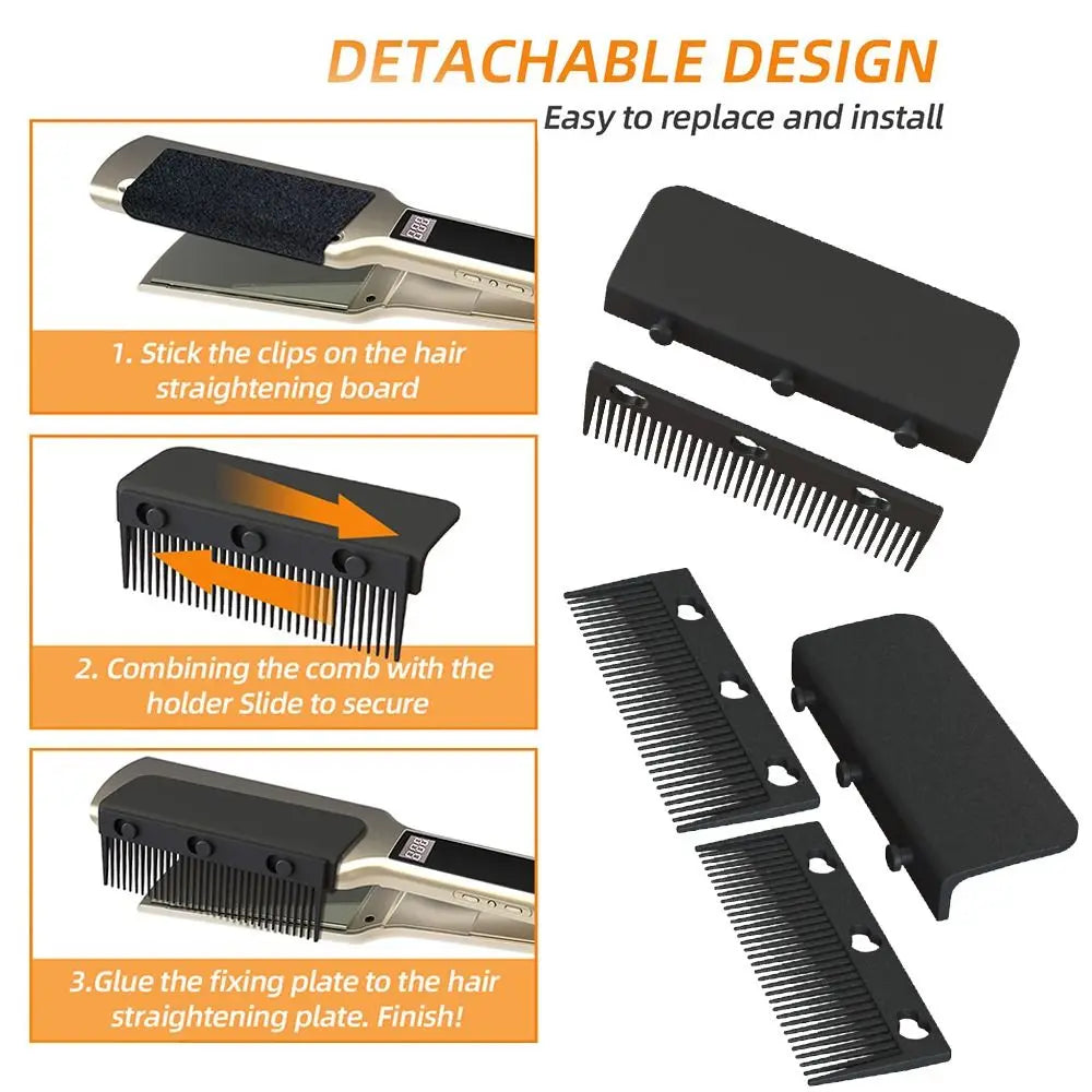 Flat Iron Comb Attachment Hair Straightener