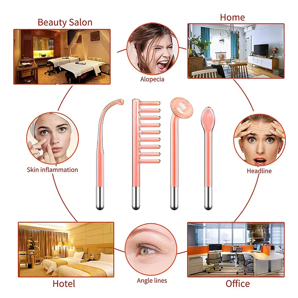 4 in 1 High Frequency Appliance Electrotherapy Hair Care