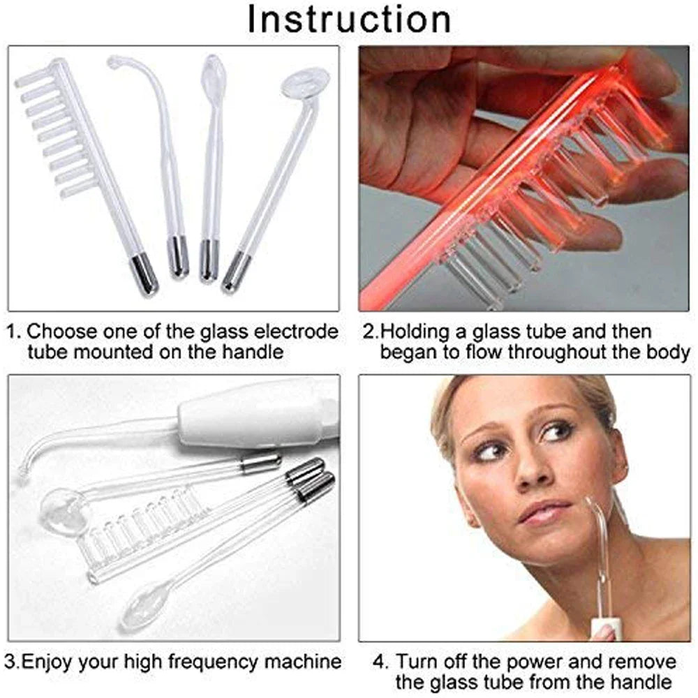 4 in 1 High Frequency Appliance Electrotherapy Hair Care