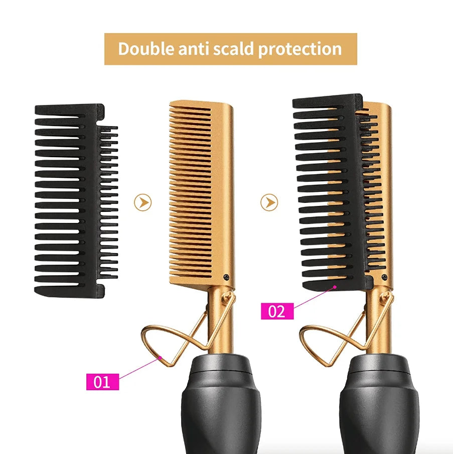 Straightening Comb Heat Hot Comb Press