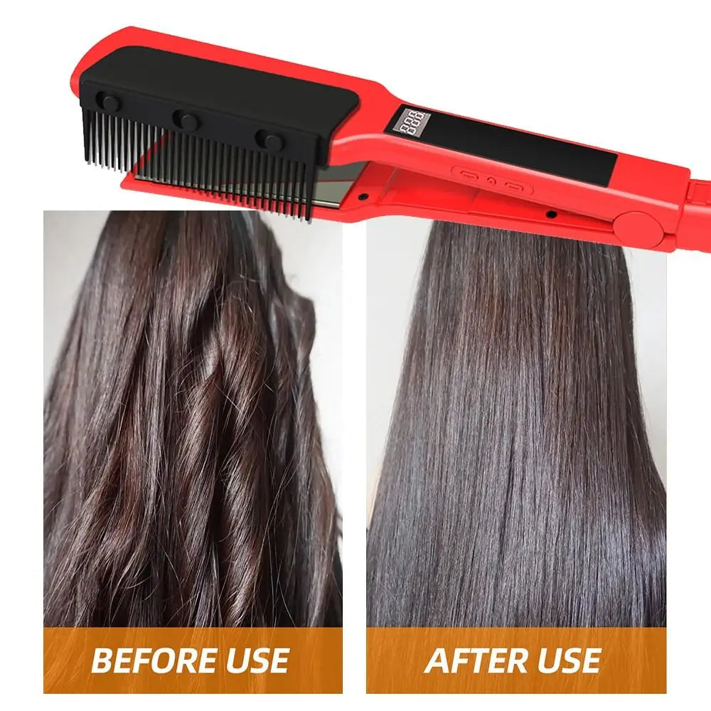 Flat Iron Comb Attachment Hair Straightener