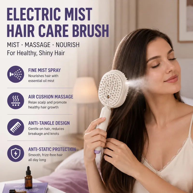3 in 1 Electric Spray Massage Comb